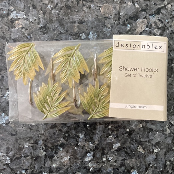 ⚜️Designables Jungle Palm Leaf Shower Hooks Set! - Picture 2 of 7